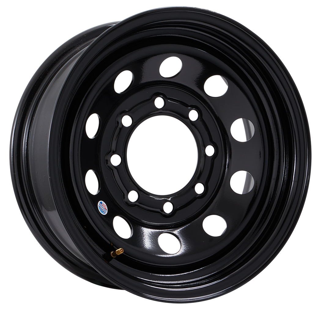 Indiana Wheel Company 16"x 6"- 8 on 6-1/2" Black Modular Steel Wheel