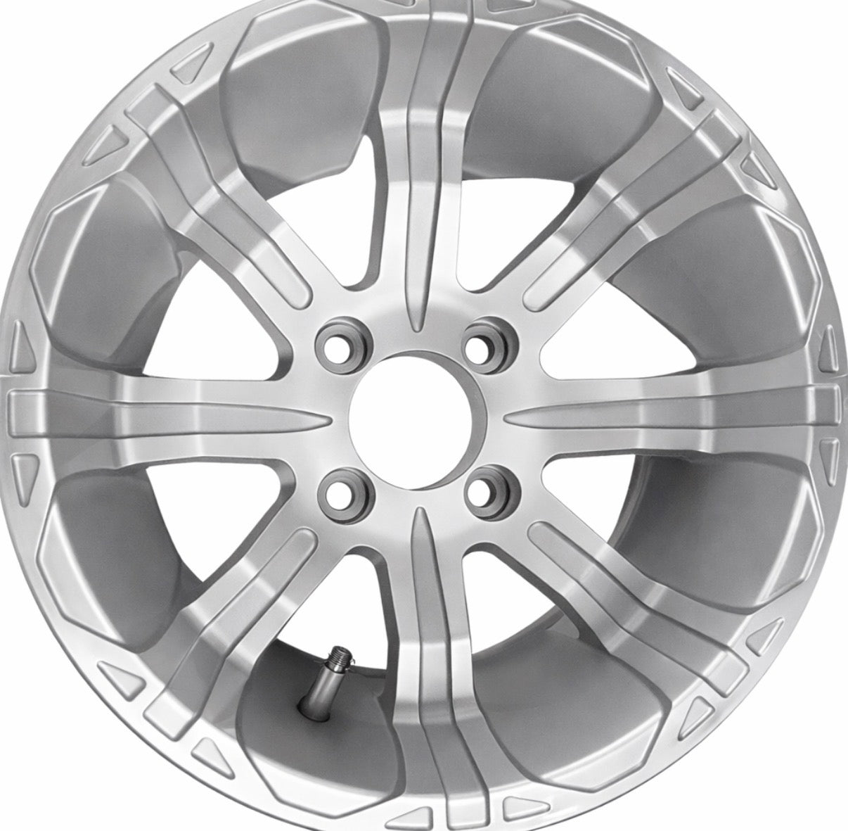 Lionshead 12x7-4-101.6 SILVER LLAMA ALUMINUM WHEEL