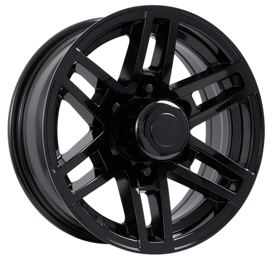 Lionshead 15"x 6"- 6 on 5-1/2" Raven Aluminum Wheel - Matte Black Finish